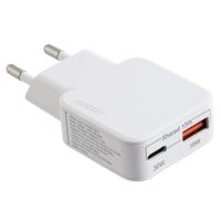 Accezz Ultra Slim GaN Ladegerät - USB-C + USB-A - 30 W - Weiß
