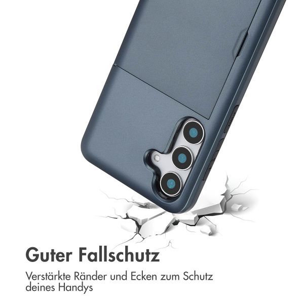 imoshion Backcover mit Kartenfach für das Samsung Galaxy S25 - Dunkelblau