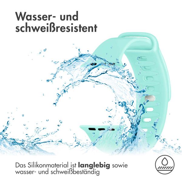 imoshion Silikonband für das Apple Watch Series 1-10 / SE / Ultra (2) - 42/44/45/46/49 mm - Türkis