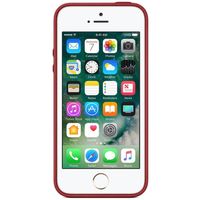 Apple Schwarzes Leder-Case Apple iPhone SE (2016) / 5 / 5s - Red