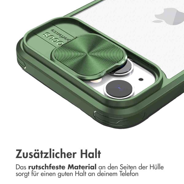 imoshion Back Cover mit Kameraschieber für das iPhone 14 - Dunkelgrün