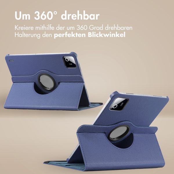 imoshion 360° drehbare Klapphülle Xiaomi Pad 8 / 8 Pro - Dunkelblau