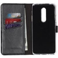 Selencia Echtleder Klapphülle OnePlus 7 Pro - Schwarz