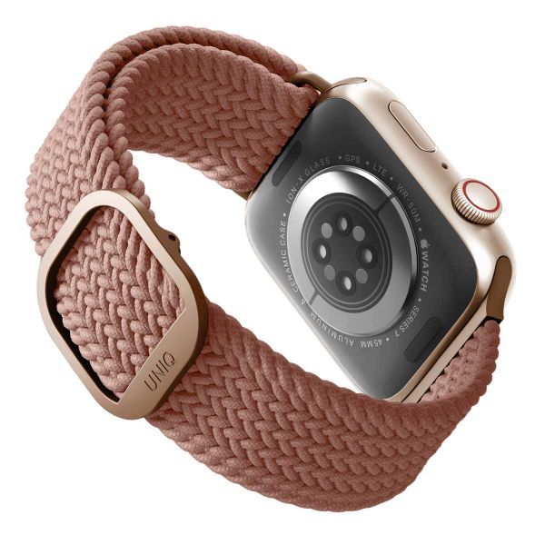 Uniq Aspen Geflochtenes Armband für die Apple Watch Series 1 bis 10 / SE / Ultra (2) (44/45/46/49 mm) - Grapefruit Pink