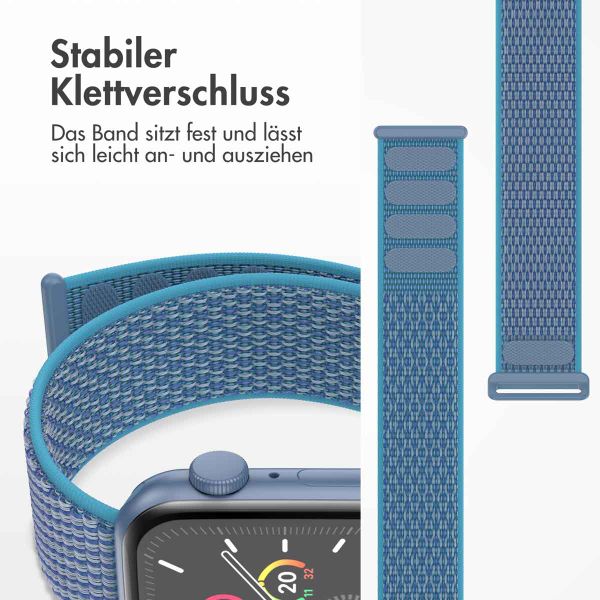 imoshion Nylon-Armband⁺ für die Apple Watch Series 1 bis 9 / SE (38/40/41 mm) | Series 10 (42 mm) - Marine Blue