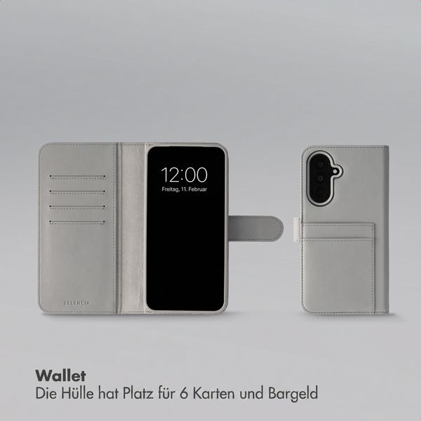 Selencia Olyn Abnehmbare Bookcase mit MagSafe Samsung Galaxy A37 (5G) - Grau