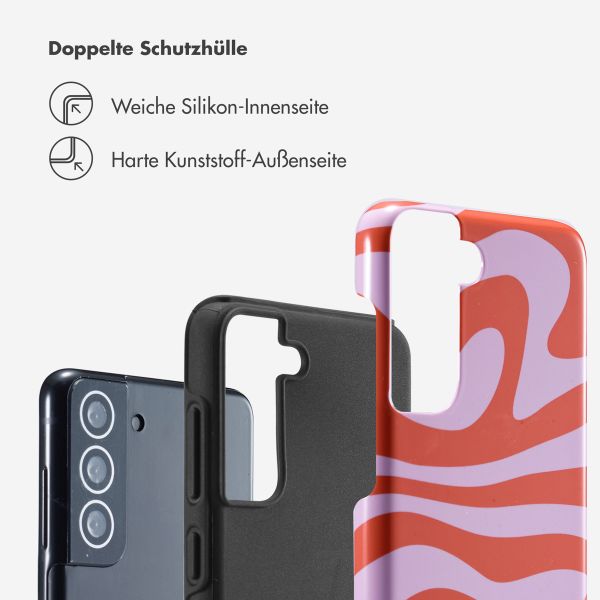 Selencia Vivid Back Cover Samsung Galaxy S21 FE - Dream Swirl Pink