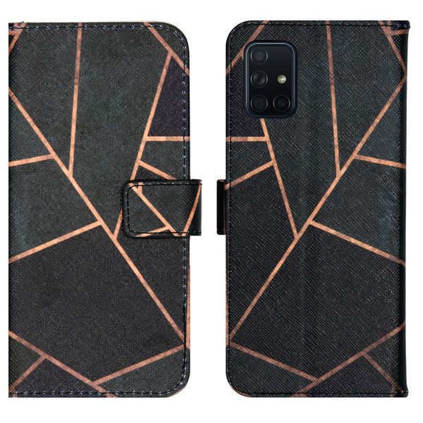 imoshion Design TPU Klapphülle Samsung Galaxy A71 - Black Graphic