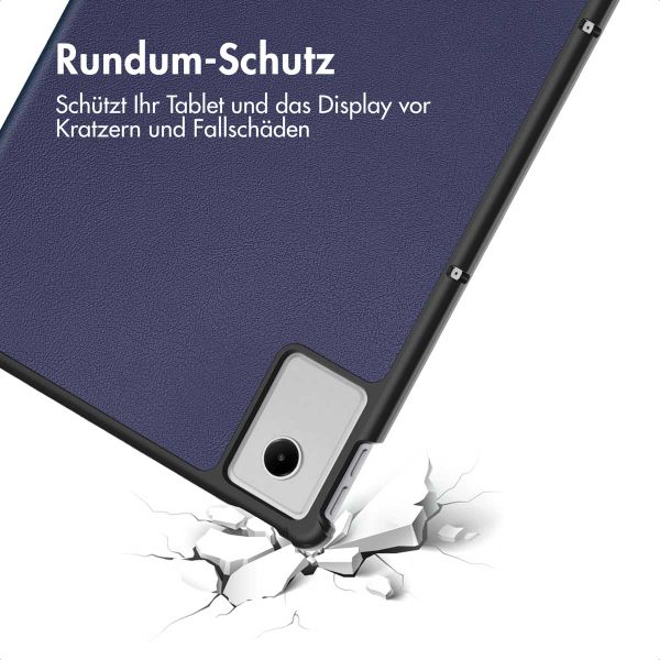 imoshion Trifold Klapphülle Lenovo Idea Tab Plus - Dunkelblau