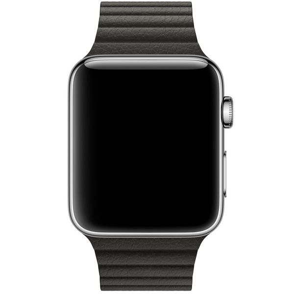 Apple ﻿Lederarmband M für das Apple Watch Series 1-10 / SE / Ultra (2) - 42/44/45/46/49 mm - Charcoal Gray