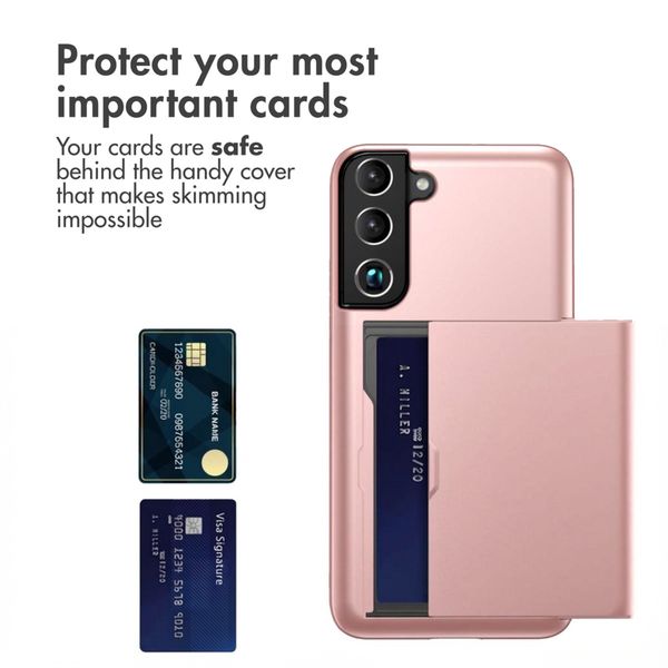 imoshion Backcover mit Kartenfach Samsung Galaxy S22 - Rosé gold
