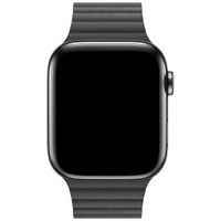 Apple Lederarmband für das  Apple Watch Series 1 t/m 11 / SE / Ultra (44/45/46/49 mm) - Größe L - Schwarz