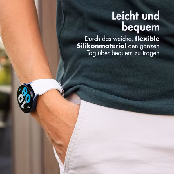 imoshion Flexibles Silikonarmband - Universeller 20-mm-Anschluss - Weiß