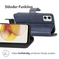 imoshion Luxuriöse Klapphülle Motorola Moto G73 - Dunkelblau