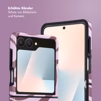 Selencia Vivid Back Cover Samsung Galaxy Z Flip 7 - Wavy Swirl Pink Plum