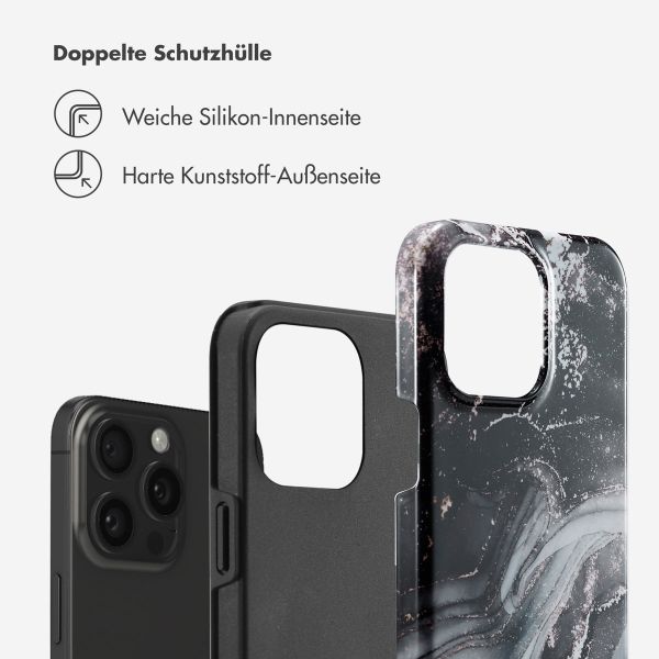 Selencia Vivid Back Cover Apple iPhone 15 Pro Max - Chic Marble Black