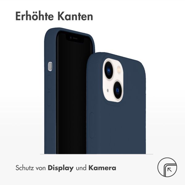 Accezz Liquid Silikoncase für das Apple iPhone 14 - Dunkelblau