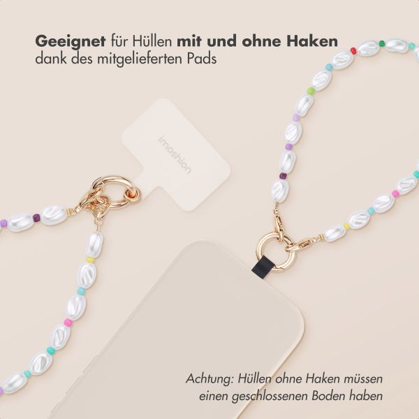 imoshion Farbige Handyketten Set mit Perlen – Rosa