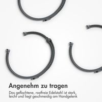 imoshion Magnetisches Milanaise Armband für das  Apple Watch Series 1 - 11 / SE / Ultra (44/45/46/49 mm) - Größe M - Space Grey