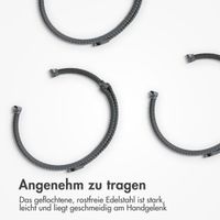 imoshion Mailändische Magnetarmband für die Apple Watch Series 1 bis 9 / SE (38/40/41 mm) | Series 10 (42 mm) - Größe S - Space Gray