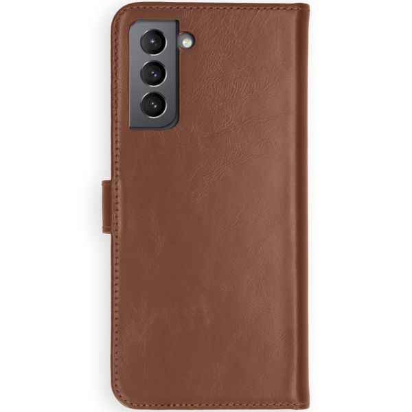 Selencia Echtleder Klapphülle Samsung Galaxy S21 Plus - Hellbraun