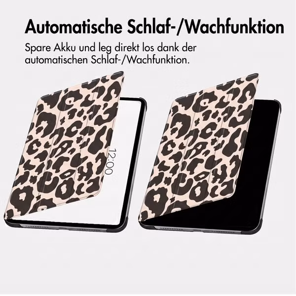 imoshion Design Trifold Klaphülle Samsung Galaxy Tab S9 11.0 Zoll - Leopard