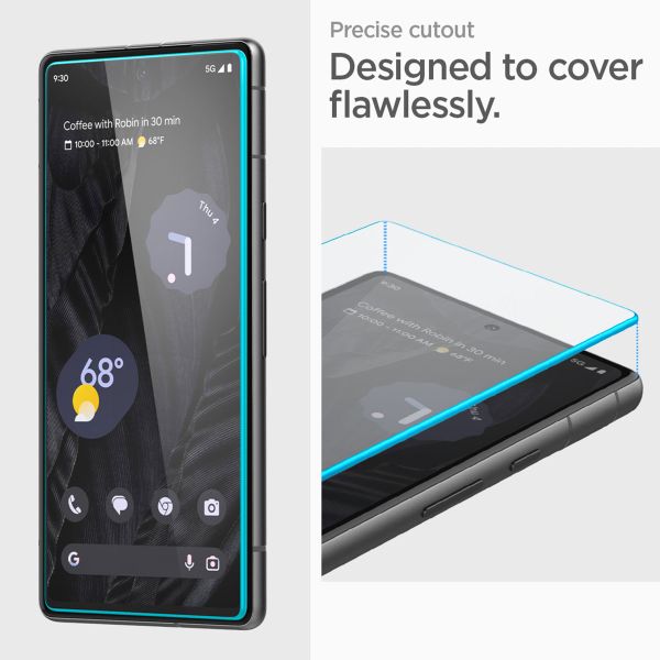 Spigen GLAStR Fit Displayschutzfolie  + Applicator 2-pack für das Google Pixel 7a