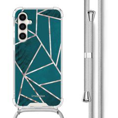 imoshion Design Hülle mit Band Samsung Galaxy S23 FE - Petrol Green Graphic