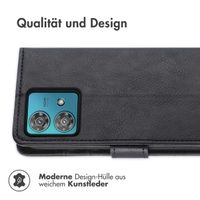 imoshion Luxuriöse Klapphülle Motorola Moto G84 - Schwarz