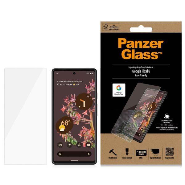 PanzerGlass Case Friendly Antibakterieller Screen Protector für das Google Pixel 6