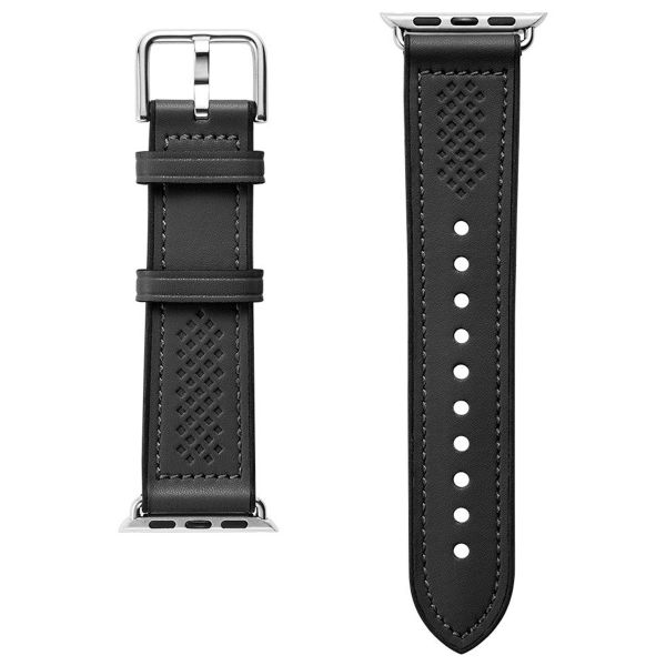 Spigen Retro Fit Armband für das Apple Watch Series 1 t/m 9 / SE (38/40/41 mm) | Series 10 / 11 (42 mm) - Schwarz