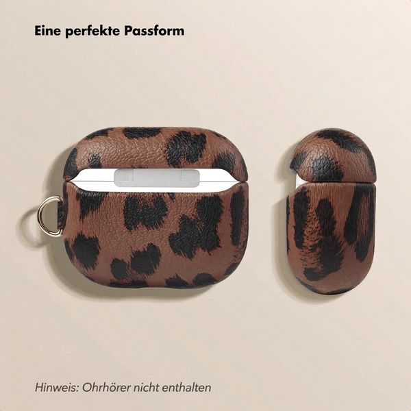 Selencia Sabi Hülle Panthermuster  Apple Airpods 3 - Mocha Brown