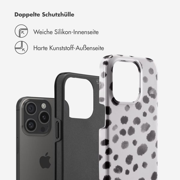 Selencia Vivid Tough Back Cover für das iPhone 15 Pro - Trendy Leopard