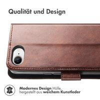 imoshion Luxuriöse Klapphülle Apple iPhone SE (2022 / 2020) / 8 / 7 / 6(s) - Dunkelbraun