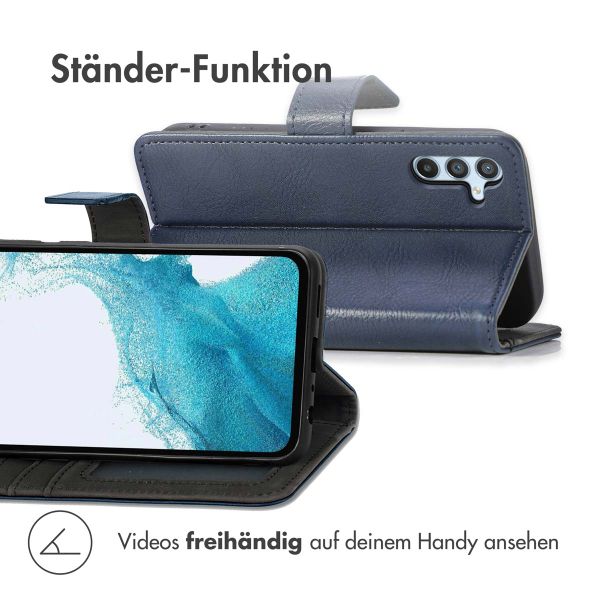 imoshion Luxuriöse Klapphülle Samsung Galaxy A34 (5G) - Dunkelblau