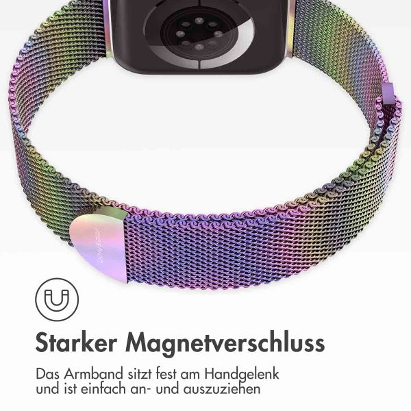 imoshion Magnetisches Milanaise Armband für das  Apple Watch Series 1 - 9 / SE (38/40/41 mm) | Series 10 / 11 (42 mm) - Größe S - Colorful
