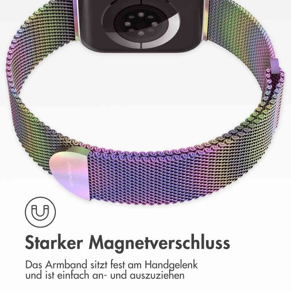 imoshion Mailändische Magnetarmband für die Apple Watch Series 1 bis 9 / SE (38/40/41 mm) | Series 10 (42 mm) - Größe S - Galaxy