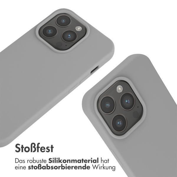 imoshion SilikonHülle mit Band Apple iPhone 15 Pro - Hellgrau