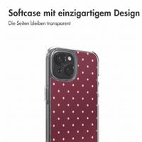 imoshion Design Hülle Apple iPhone 15 - Polka Dot Bordeaux