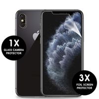 imoshion Displayschutzfolie 3-Pack + Kameraschutz Glas iPhone Xs / X