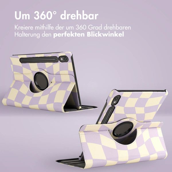imoshion 360° drehbare Design Klapphülle Samsung Galaxy Tab S9 11.0 Zoll - Dancing Cubes