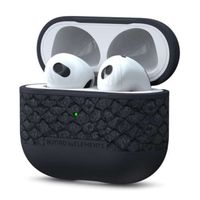 Njorð Collections Salmon Leather Case für Apple AirPods 3 (2021) - Dark Grey