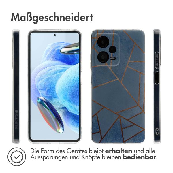 imoshion Design Hülle Xiaomi Redmi Note 12 Pro (5G) - Blue Graphic