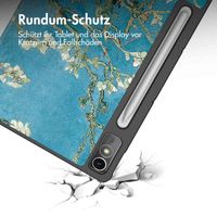 imoshion Trifold Klapphülle für das Lenovo Tab P12 - Green Plant