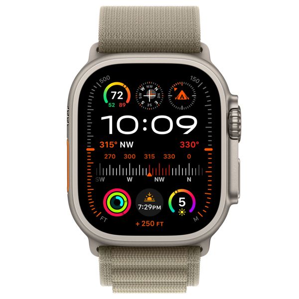 Apple Alpine Loop Band für die Apple Watch Series 1-10 / SE / Ultra (2) - 42/44/45/46/49 mm - Größe S - Olive