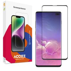 Accezz Full Cover Screen Protector aus gehärtetem Glas Samsung Galaxy S10 Plus