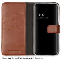 Selencia Echtleder Klapphülle Samsung Galaxy S22 - Hellbraun