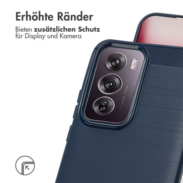 imoshion Brushed Back Cover für das Oppo Reno 12 - Dunkelblau