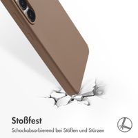 Accezz Liquid Silikoncase mit MagSafe Samsung Galaxy S25 FE - Hellbraun