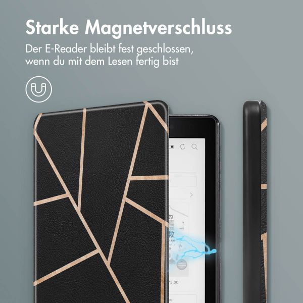 imoshion Design Slim Hard Case Klapphülle Kobo Aura One - Black Graphic